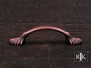 Lines @ End Pull 4 9/16" (116mm) - Distressed Copper - New York Hardware Online