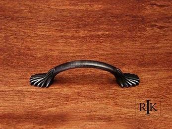 Lines @ End Pull 4 9/16" (116mm) - Distressed Nickel - New York Hardware Online