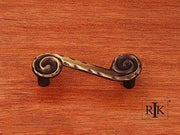 Waves @ End Pull 3 13/16" (97mm) - Antique English - New York Hardware