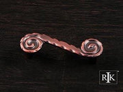 Waves @ End Pull 3 13/16" (97mm) - Distressed Copper - New York Hardware