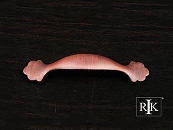 Ornate Foot Bow Pull 4 3/4" (121mm) - Distressed Copper - New York Hardware Online