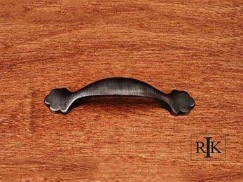 Ornate Foot Bow Pull 4 3/4" (121mm) - Distressed Nickel - New York Hardware Online