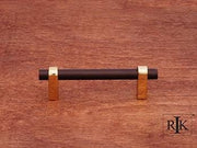 Plain Rod Pull 4" (102mm) - Oil Rubbed Bronze & Brass - New York Hardware Online
