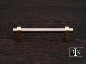 Plain Rod Pull 4 1/2" (114mm) - Pewter & Brass - New York Hardware Online