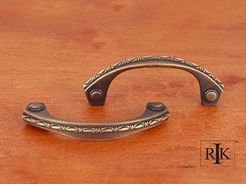 Deco-Leaf Bow Pull 3 3/4" (95mm) - Antique English - New York Hardware Online