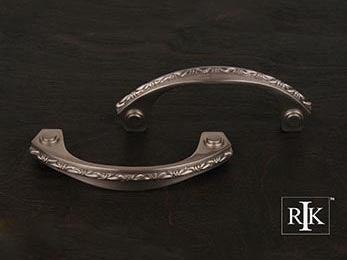 Deco-Leaf Bow Pull 3 3/4" (95mm) - Pewter - New York Hardware Online