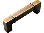 96mm C/C Rectangular w / Lines at Edges Pull - New York Hardware Online
