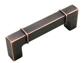 96mm C/C Rectangular w / Lines at Edges Pull - New York Hardware Online