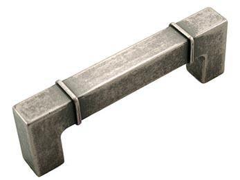 96mm C/C Rectangular w / Lines at Edges Pull - New York Hardware Online