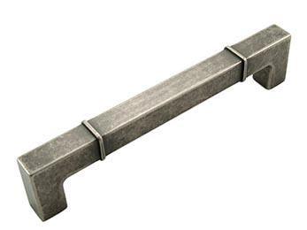 6 inch C/C Rectangular w / Lines at Edges Pull - New York Hardware Online