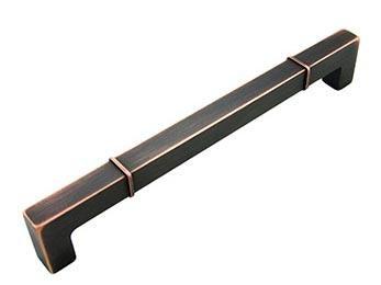 8 inch C/C Rectangular w / Lines at Edges Pull - New York Hardware Online