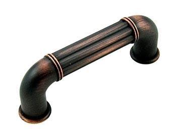 3" c/c Ridged Cylinder Middle Pull - New York Hardware Online