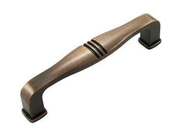 96mm Pull with Middle Lines - Black - New York Hardware Online