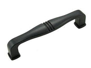 96mm Pull with Middle Lines - Black - New York Hardware Online