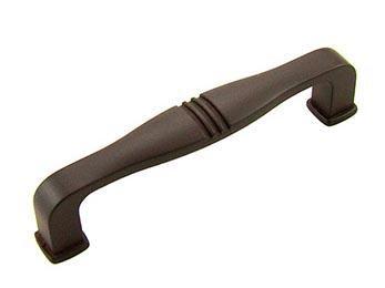 96mm Pull with Middle Lines - Black - New York Hardware Online