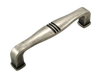 96mm Pull with Middle Lines - Black - New York Hardware Online