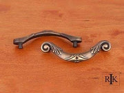 Ornate Curved Drop Pull 4 1/2" (114mm) - Antique English - New York Hardware Online