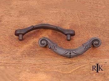 Ornate Curved Drop Pull 4 1/2" (114mm) - Oil Rubbed Bronze - New York Hardware Online