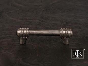 Distressed Rod with Swirl Ends Pull 3 7/8" (98mm) - Pewter - New York Hardware Online