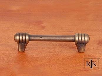 Distressed Rod with Swirl Ends Pull 4 3/8" (111mm) - Antique English - New York Hardware Online