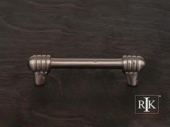 Distressed Rod with Swirl Ends Pull 4 3/8" (111mm) - Pewter - New York Hardware Online