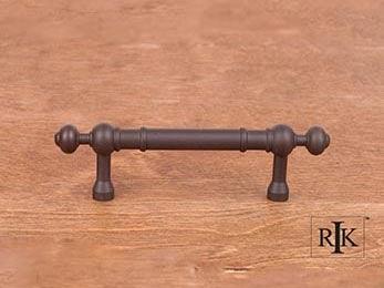 Plain Pull with Decorative Ends 4 5/8" (117mm) - Oil Rubbed Bronze - New York Hardware Online