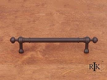 Plain Pull with Decorative Ends 6 5/8" (168mm) - Oil Rubbed Bronze - New York Hardware Online