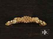 Flower Pull 4 1/8" (105mm) - Polished Brass - New York Hardware Online