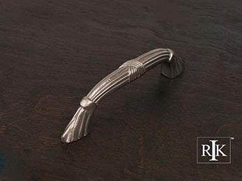 Ornate Bow Pull with Lines and Crosses 4 1/4" (108mm) - Pewter - New York Hardware Online