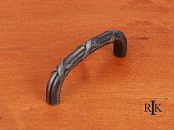 Lines and Crosses Pull 3 3/8" (86mm) - Distressed Nickel - New York Hardware Online