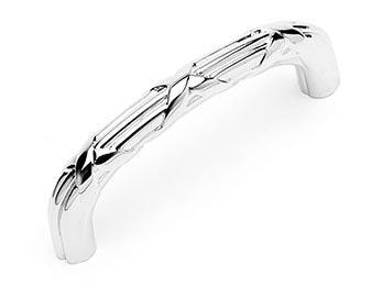 Lines and Crosses Pull 3 3/8" (86mm) - Polished Nickel - New York Hardware Online