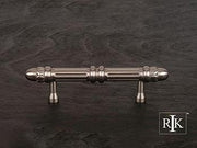Lined Rod Pull with Petals @ End 4 7/8" (124mm) - Pewter - New York Hardware Online