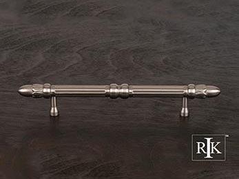 Lined Rod Pull with Petals @ End 7 3/4" (197mm) - Pewter - New York Hardware Online