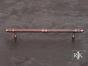 Lined Rod Pull with Petals @ End 10 3/4" (273mm) - Distressed Copper - New York Hardware Online