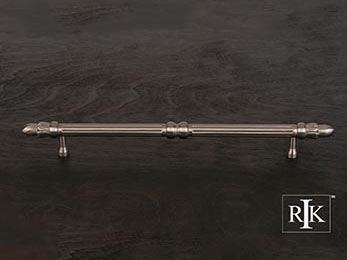 Lined Rod Pull with Petals @ End 10 3/4" (273mm) - Pewter - New York Hardware Online