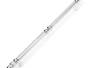 Lined Rod Pull with Petals @ End 10 3/4" (273mm) - Polished Nickel - New York Hardware Online