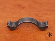 Wavy Contoured Pull with Lines 3 7/8" (98mm) - Distressed Nickel - New York Hardware