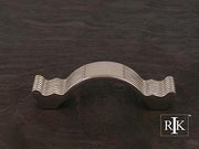 Wavy Contoured Pull with Lines 3 7/8" (98mm) - Pewter - New York Hardware