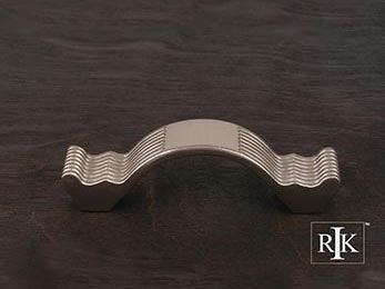 Wavy Contoured Pull with Lines 3 7/8" (98mm) - Pewter - New York Hardware