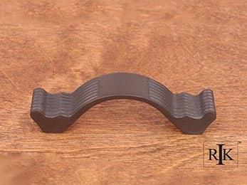 Wavy Contoured Pull with Lines 3 7/8" (98mm) - Oil Rubbed Bronze - New York Hardware
