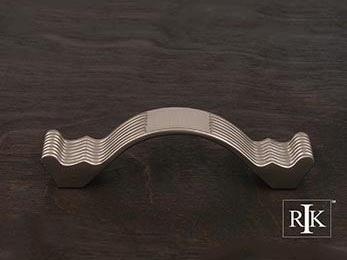 Wavy Contoured Pull with Lines 4 3/8" (111mm) - Pewter - New York Hardware