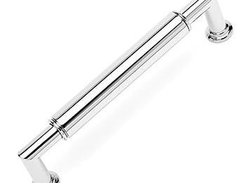 Cylinder Middle Pull 5 19/32" (142mm) - Polished Nickel - New York Hardware Online