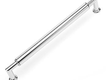 Cylinder Middle Pull 8 19/32" (218mm) - Polished Nickel - New York Hardware Online
