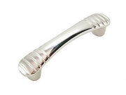 Ridges @ Edge Pull 3 7/8" (98mm) - Polished Nickel - New York Hardware Online