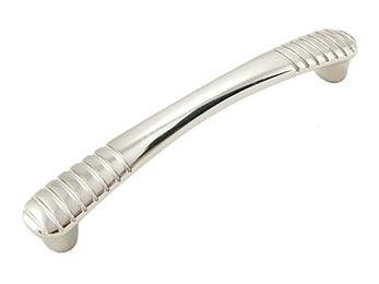 Ridges @ Edge Pull 5 3/4" (146mm) - Polished Nickel - New York Hardware Online