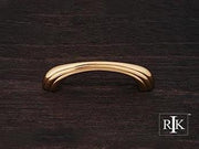 Contoured Lines Bow Pull 3 9/16" (90mm) - Polished Brass - New York Hardware Online