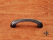 Contoured Lines Bow Pull 3 9/16" (90mm) - Distressed Nickel - New York Hardware Online