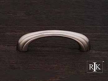 Contoured Lines Bow Pull 3 9/16" (90mm) - Pewter - New York Hardware Online