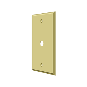 Cable Cover Plate Switch Plate by Deltana -  - Polished Brass - New York Hardware