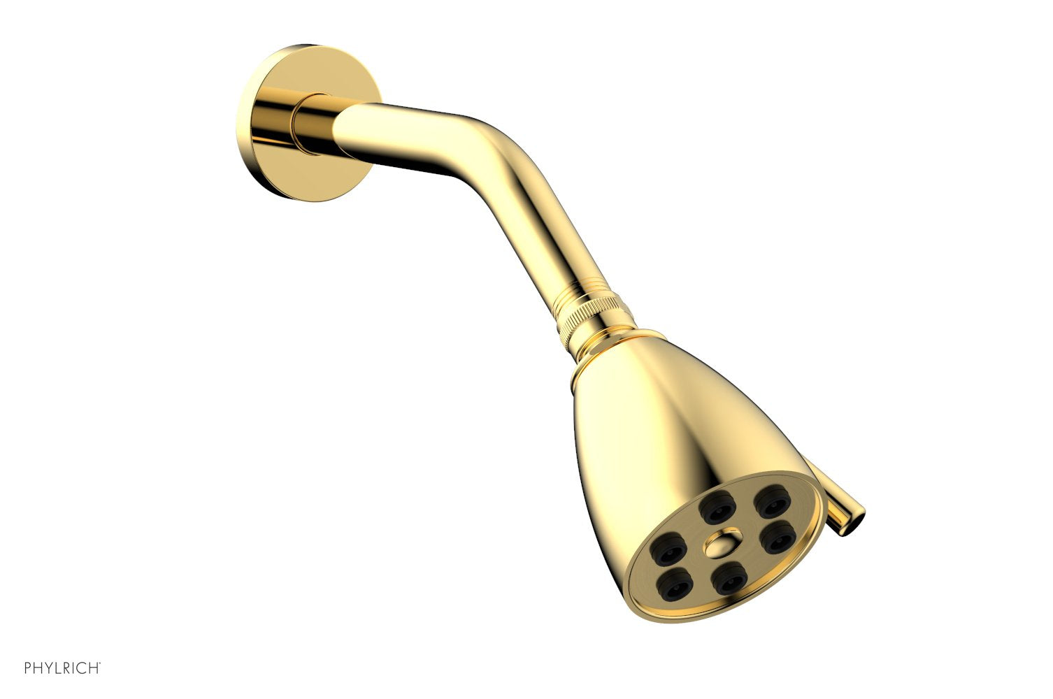 6 Jet BASIC 2 3/4" Round Shower Head by Phylrich - Polished Gold